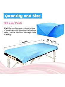 20/100Pcs Disposable Bed Sheets Beauty Salon Spa Massage Non-Woven Breathable Bed Sheets,Beauty Salon Massage Bed Sheet Pad Sheet Massage Special Non-Woven Thickened80*180cm Table Cover Eyelash Extension Tattoo Travel