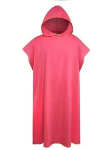 1pc Ultra-Fine Fiber Wearable Bath Towel, Bathrobe, Beach Quick-Dry Bathrobe, Adult Swimming Hooded Absorbent Towel (Actual Item Reference: Image 8, The Worn Effect Is The Same As The Main Image)