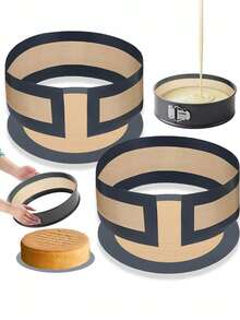 2 件/4 件不粘硅胶烘焙垫 - 可重复使用的耐热垫，圆形硅胶烤盘，防止蛋糕粘在底部和侧面，适用于饼干、马卡龙、面包、糕点 - 易于操作和清洁，烘烤均匀，设计精美 - 彩色 - 查看 15