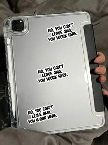 1/3/6pcs No You Can't Leave AMA - Matte Vinyl Decal, Cartoon Healthcare Worker Quote, Self-Adhesive, Single Use, Fade-Resistant, Perfect For Laptops, Water Bottles, Cars - Ideal For Nurses, Medical Staff