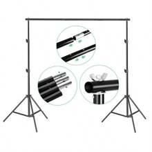 1Set Photo Studio Backdrop Support Kit Includes 2Pcs Background Brackets,Splicing Crossbars,Portable Bag For Carrying Hands,2X2M/2X3M/2.6X2M/2.6X3M/2.8X3M/3X3M High Adjustable Background Stand For Parties, Photoshoot, Photography, Projector Screen, Movie Screen, Wedding, Events Decoration, Balloon ﻿