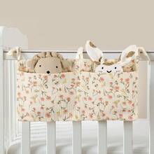 1pc Print Multi-Function Hanging Diaper Caddy Organizer, Baby Nursery Diaper And Accessories Organizer, Changing Table Diaper Storage, Toy Storage Bag, Crib Organizer, Stroller Hanging Bag, Holds Bottles, Diapers, Toys, And Pacifiers - Multicolor - View 6