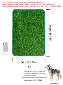 Indoor & Outdoor Dog Pee Pads, Professional Pet Grass Lawn Pee Pads For Potty Training, Artificial Grass Mat, Pet Training Grass Pad, Easy Clean Non-Slip Pet Training Toilet Mat, Suitable For Small/Medium/Large Dogs, Indoor Dog Toilet, Dog Defecation Pad, Dog Toilet Grass Litter Box, Pet Hygiene Training Device, Indoor Dog Toilet, Large Dog Pee Pads, Pet Grass Training Mat - Green - View 24