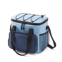 1pc 14L Large Capacity Insulated Backpack Outdoor Camping Lunch Picnic Rucksack Waterproof Oxford Car Ice Case Dinner Food Fresh Keeping Box, Leakproof Design - Reusable Thermal Lunch Box For Men, Women, Adults - Ideal For Office Work, School And Picnicback To School School Stuff Bag For School Lunch Bag For Women Cooler Bag Picnic Accessories - Multicolor - View 9