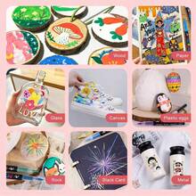 Bộ 24 bút vẽ acrylic chuyên nghiệp màu da và màu bánh macaron, khô nhanh và không lem, lý tưởng cho vẽ graffiti tự làm, nhiều lớp màu với độ che phủ cao, thích hợp làm quà tặng tựu trường, có thể dùng trên áo phông/giày vải/cốc, vẽ ngoài trời, đồ thủ công, đồ dùng học tập, hội họa, bộ văn phòng phẩm bút dạ. - Nhiều màu - Xem 6