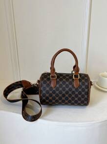 Vintage Coffee Color Handbag New Boston Style Women Shoulder Bag, Crossbody Pillow Bag