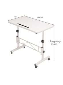 Scrivania mobile per computer per piccoli spazi, scrivania con ruote regolabile in altezza, scrivania portatile in piedi con ruote per l'ufficio domestico