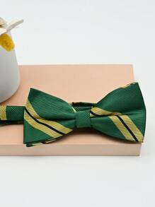 1 Peça Gravata de Laço Formal de Camada Dupla com Textura Espinha de Peixe para Homens, Acessório de Moda de Traje