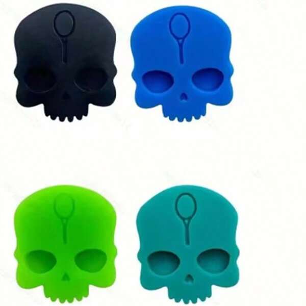 4pcs/Set Skull Shock Absorbers For Tennis Rackets, 4 Color Options, Rubber/Silicone Shock Absorbers