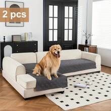 2 piezas Funda para sofá en forma de L, Protector de sofá para mascotas, Funda de sofá antideslizante y duradera, Apta para sofá en forma de L izquierdo/derecho, Lavable a máquina