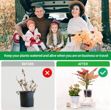 Sistema dispositivo de cuerda automática pasiva y perezosa para riego de 300 pies de 1/6 pulgada, cuerda de mecha de auto riego para macetas de flores, sistema hidropónico, asistente de plantas en vacaciones y arranque de semillas ORIMERC - Blanco - Ver 5