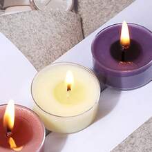 100 件/50 件圆形茶蜡烛/4 件心形/圆形/方形香薰蜡烛 - 无烟茶蜡烛适用于家居装饰、礼物、煮茶，适合婚礼/生日/求婚场景布置，以及其他各种节日