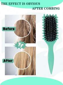 卷发定型梳 – 顺滑防毛躁梳，适用于干湿发 | 增强卷度，轻柔滑动，轻松造型 - 彩色 - 查看 10