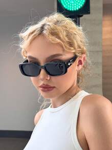 DareSee 1 Stück Damen Vintage quadratischer Rahmen Meteor Design Mode Brille für Street-Style Sonnenbrillen Strandaccessoires, Hexe Strandaccessoires für Damen Brille Sonnenbrillen MusicFest Y2KFest Schulstart