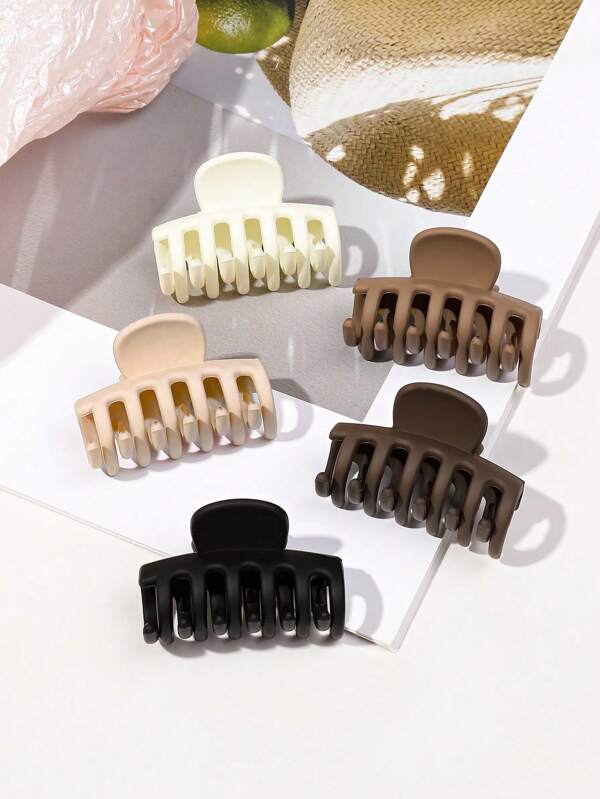 5pcs Small Claw Hair Clips For Women, Cute And Convenient For Hairstyle, Fixing Hair, Suitable For After Shower, Casual Styling Summer Hair Jaw Clip Hair Clamps Hair Clutch Hair Catcher Clip