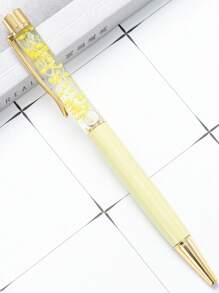 2pcs Random Dried Flower Ball Point Pen. Elegant Ballpoint Pen, Suitable For Women, Girls, Teachers, School, Office As Graduation Gift. Black Ink, Medium Nib. Suitable For Females, Girlfriends, Daughters, Teachers And Others, Or Can Be Placed In Office, Stationery Shop, Home, School, Etc. School Supplies,Back To School