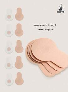 50 Peças Fita Autoadesiva Para Elevar O Seio Tamanho Plus Size 8cm, Capa Para Mamilo Invisível Sem Rastro, Fina e Respirável Para Verão, Para Mulheres