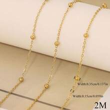 1米/2米304不锈钢时尚嘻哈十字链盒链夹珠链DIY项链手链饰品配件制作 - 鏈條 - 查看 13