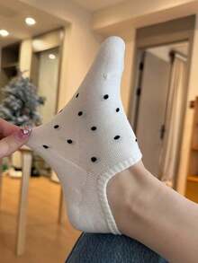 4 双卡通图案女士男士男孩女孩中性情侣运动袜隐形袜春夏季节日礼物（无卡）