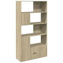 vidaXL Bücherregal Sonoma-Eiche 100x36x189 cm Holzwerkstoff - Braun - Übersicht 2
