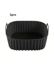 1 件/2 件/3 件可重复使用硅胶空气炸锅内衬，空气炸锅配件，更换一次性烘焙纸内衬，黑色方形