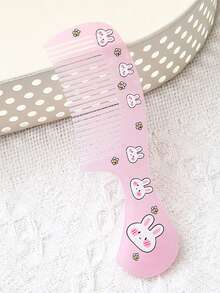 4pcs/1pc Children's Cartoon Style Animal Print Jelly Mini Comb Set, Portable And Convenient Candy Colored Small Comb, Suitable For Children's Hair Cutting And Care, Is An Ideal Choice For Giving Children Gifts