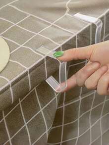 4/8pcs Tablecloth Clips - Non-Slip Table Cover Clips, Clear Plastic Tablecloth Clamps - Transparent Table Cloth Fixator, Suitable For Indoor And Outdoor Events - Ideal For Meetings, Parties, Etc., 4pcs/1set - View 3