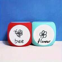 1 Eva Erasable Dice, Reusable, Solid Six Sided Puzzle Dice With Handwritten Message Board For Fun Teaching Aids, Including Eraser And Marker Pen, Perfect For Daily School Office Use - Check Size Before Purchase (Erasable Marker Pen Provided), Develop Math And English Skills, Halloween, Christmas, New Year Gifts, Family Games - Multicolor - View 6