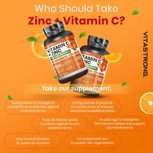 Vitamin C 1000mg With Zinc Vitastrong, 150 Vegan Tablets (5 Month Supply), High Dose For Immune Defenses, Premium Quality With Pure Vitamin C - Others - View 8