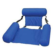 1pc Inflatable 3-Tube Lounger Chair, Foldable Inflatable Floating Mattress, Water Recreation Hammock Bed - Multicolor - View 7