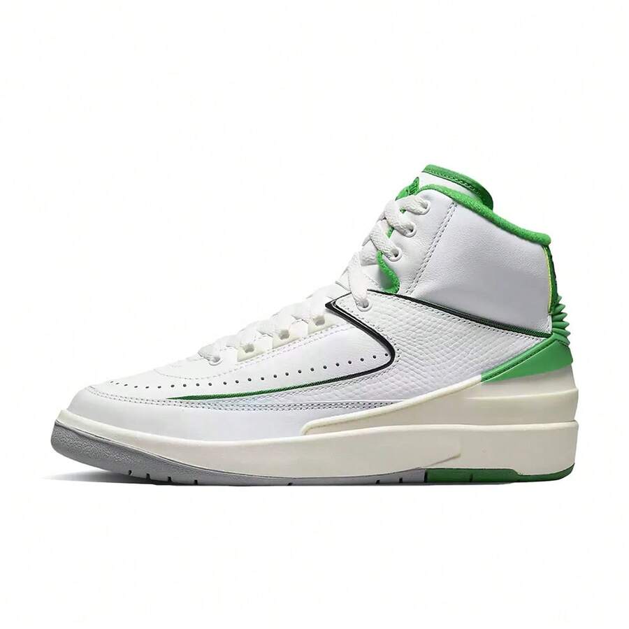 Nike Zapatos de baloncesto AIR JORDAN 2 RETRO (GS), minimalistas y prácticos multifuncionales - Blanco Verde - Ver 1