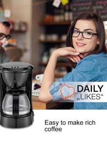 SONIFER Sonifer Tropf-Kaffeemaschine Americano 0,75L Glaskanne 6 Tassen, Warmhaltefunktion, Überhitzungsschutz, Kontrollleuchte, Wasserfenster, 650W