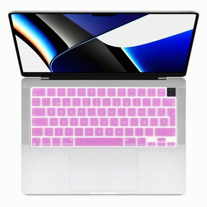 1pc Popular Sample Colors Spanish Language Keyboard Cover Film EU Version Compatible WIth MacBook Air 13.6" 15.3" M2 M3 M4 A2681 A2941 A3113, Pro 14" 16" M1 M2 M3 M4 A3403 A2991 A2485, A2442, 2021-2025 Silicone Keyboard Protector Skin For Working Gaming School Home As Gift