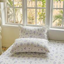 Juego de cama de 3 piezas con estampado digital simple y suave y cómodo, 1 * sábana ajustable + 2 * fundas de almohada, sin edredón, juego de ropa de cama estampada transpirable para dormitorio, habitación de invitados, cama King/Queen/Doble, hipoalergénico, diseño reversible, para todas las estaciones, lavable a máquina