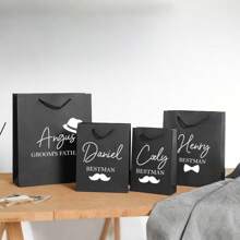 1pc Custom Groomsman Gift Bag, High-Quality Groomsman Gift Bag, Personalized Gift Bag For Wedding, Birthday, Bachelor Party, Wedding Favor Return Gift,Art Activities For Children