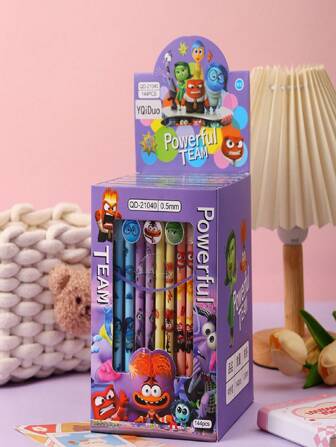 Set van 3/12 Disney Inside Out uitwisbare gelpennen met een punt van 0,5 mm, met een schattig cartoonontwerp, perfect voor op kantoor, schrijven en tekenen! Een ideaal cadeau voor feestdagen en verjaardagen. Terug naar school.