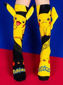 pokemon Cute Pikachu Knee-High Stockings, A Fashionable Children's High Stocking Party. School Is Back In Session. Fun And Fashionable Pikachu Little Fans, Children's Gifts