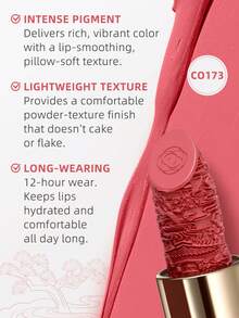 Catkin Rouge Matte Lipstick, Waterproof Long-Lasting Satin Smooth, CO173 Rhododendron Color - CO173 - View 3
