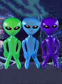 1pc 29/59 Inches Inflatable Alien Decorations,Inflatable Alien Balloons For Pool Party, Birthday, Halloween, Alien-Themed Party