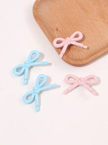 2pcs/4pcs Casual Cute Dotted Bow Hair Clips, Versatile Hair Accessories For Daily Wear Claw Clips Hair Slide Hair Barrettes