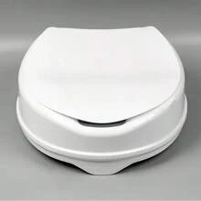 Pepe-Raised Toilet Seat With Lid 4 Inches Toilet Seat Riser - Elderly Disabled - White - View 5