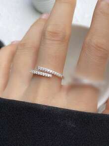 1pc 2025 Limited Edition Classy Copper Micro-Inlaid Pearl Ring, High Quality Versatile Design Suitable For Women, Holiday, Business, School, Party, Daily Wear (Factory Direct) - JS784 - View 10