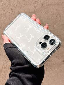 蝴蝶结图案白色手机壳，适用于 16 Pro Max、11/12/13/14 Plus、15 Pro/15 Plus/15 Pro Max、7 Plus/8 Plus、X/XS Max、XR、11 Pro/12 Pro/13 Pro/14 Pro、12 Mini/13 Mini、11 Pro Max/12 Pro Max/13 Pro Max/14 Pro Max/14 Plus、6/6S/6 Plus、7/8、16 Pro、16 Pro、16 Plus、16 Pro Max。防水、防震、防摔、防刮。 - 白色 - 查看 2