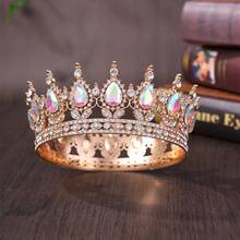 1 chiếc vương miện hoàng gia sang trọng dành cho Nữ hoàng/Vua, phụ kiện tóc công chúa cho đám cưới, tiệc tùng, ngày Valentine. - Nhiều màu - Xem 20