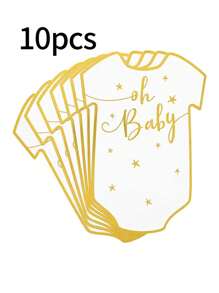 5/10pcs Foil Clothes Cards, 5"X7" Baby Christening Gender Reveal Party Game, Newborn Gender Prediction Cards