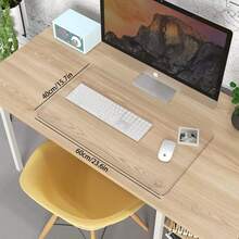 1pc Transparent Desk Pad, 23.6in*15.7in/39.37in*19.69in, Heat-Resistant Waterproof PVC Round Edge Office Desk Protector Mat, Anti-Static Writing Pad - Clear - View 2