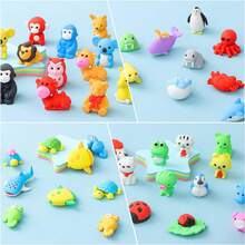 5/20 piezas Gomas de borrar con diseños de animales como mascotas de escritorio para niños, gomas de borrar divertidas a granel, regalos de gomas de borrar con rompecabezas para premios en el aula, recompensas de juegos, caja de tesoros, relleno de huevos de Pascua, artículos para bolsas de regalos, recuerdos de fiesta, recompensas para estudiantes, caja de tesoros de la clase, relleno de huevos de Pascua