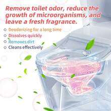 马桶泡沫清洁剂片，浴室清洁剂，可消除异味、黄渍、尿渍、马桶清洁剂 - 彩色 - 查看 6