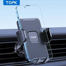 TOPK Car Phone Holder Mount, Car Mount With Hook Clip For Car Air Vent 360° Rotation Phone Mount Compatible With IPhone And Android Cell Phones - one-size - View 11