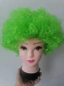 1 pieza Peluca afro de 80g de colores divertida de payaso para fiestas, suministros de fiesta, disfraz de carnaval, disfraz de Navidad, disfraz de Año Nuevo, unisex